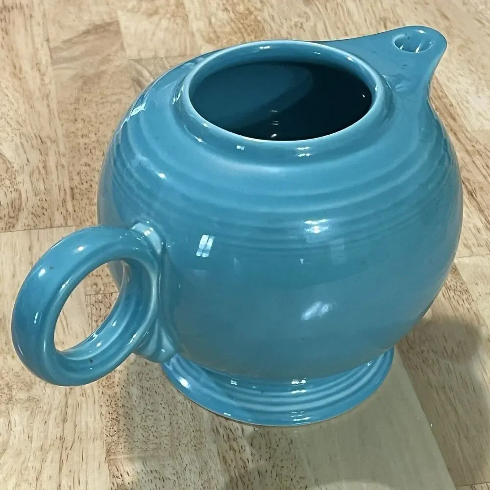 Fiesta Tea Pot Turquoise Homer Laughlin No Lid Post '86 Fiestaware